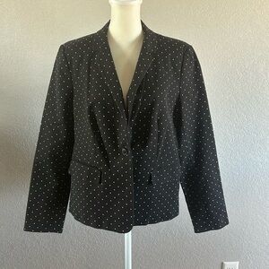 Liz Claiborne | Black & White Dot Blazer